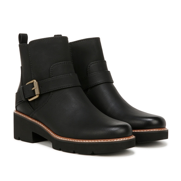 Naturalizer Cabaret Moto Black Ankle Boots - New - Picture 1 of 8